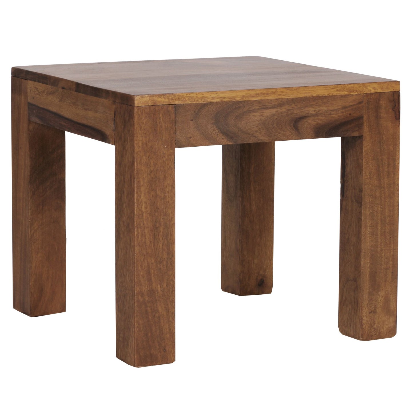 Couchtisch Massivholz Sheesham 45x40x45 cm Wohnzimmertisch braun Beistelltisch Naturorodukt Wohnzimmermöbel Unikat modern Massivholzmöbel Echtholz