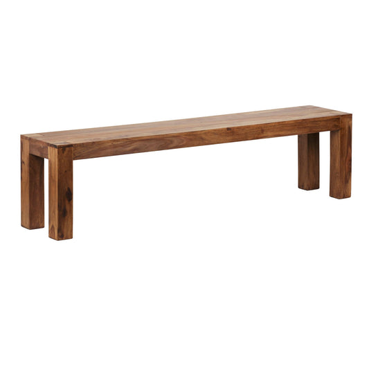 Esszimmer Sitzbank MUMBAI Massiv-Holz Sheesham 180 x 45 x 35 cm Holz-Bank Natur-Produkt Küchenbank im Landhaus-Stil