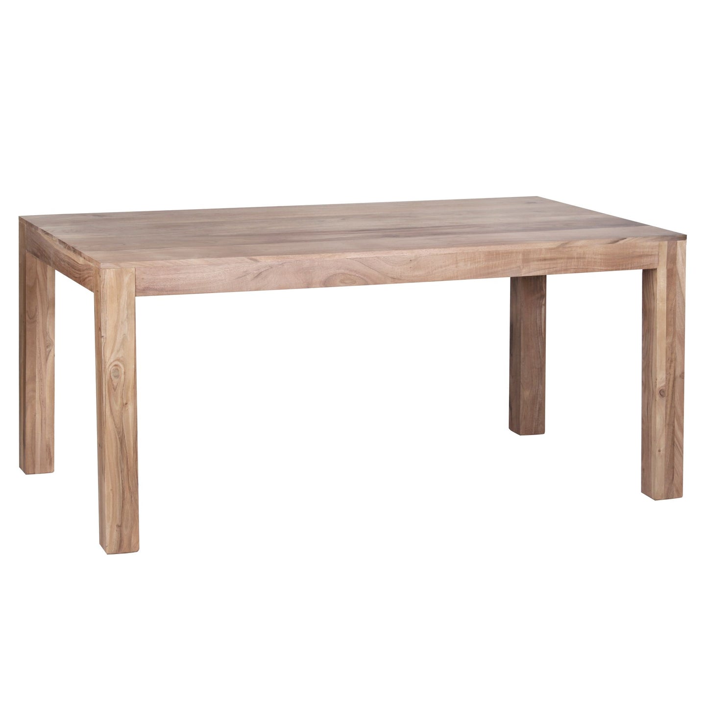 Esszimmertisch MUMBAI 160x80x76 cm Akazie Massivholz Esstisch Zeitlos, Küchentisch Rechteckig, Holztisch Esszimmer Schlicht, Großer Speisetisch Holz