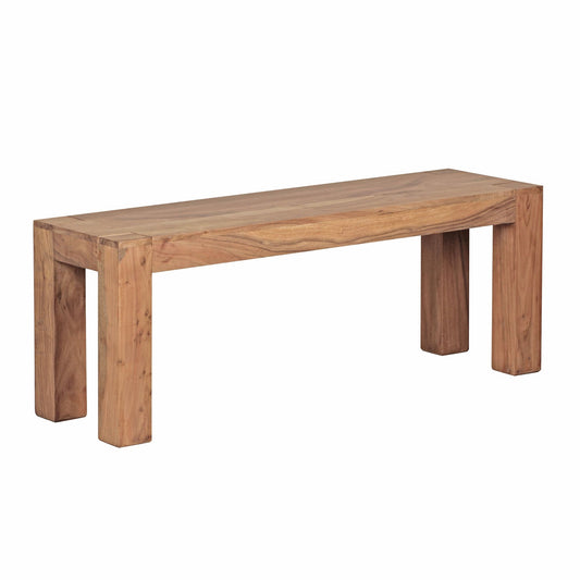 Esszimmer Sitzbank MUMBAI Massiv-Holz Akazie 120 x 45 x 35 cm Holz-Bank Natur-Produkt Küchenbank im Landhaus-Stil