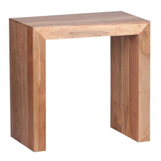 Beistelltisch MUMBAI Massiv-Holz Akazie 60 x 35 cm Wohnzimmer-Tisch Design dunkel-braun Landhaus-Stil Couchtisch