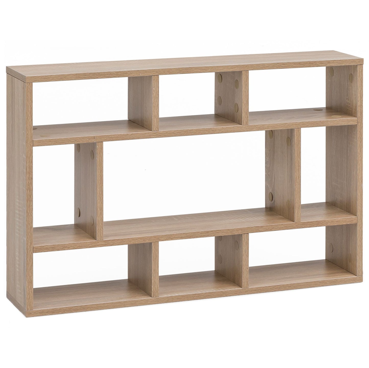 Wandregal WL5.809 Sonoma Eiche 75x51x16 cm Holz Hängeregal Modern, Design Wandboard Freischwebend, Holzregal Regal für die Wand, Bücherregal Schmal, Dekoregal Schweberegal Wohnzimmer