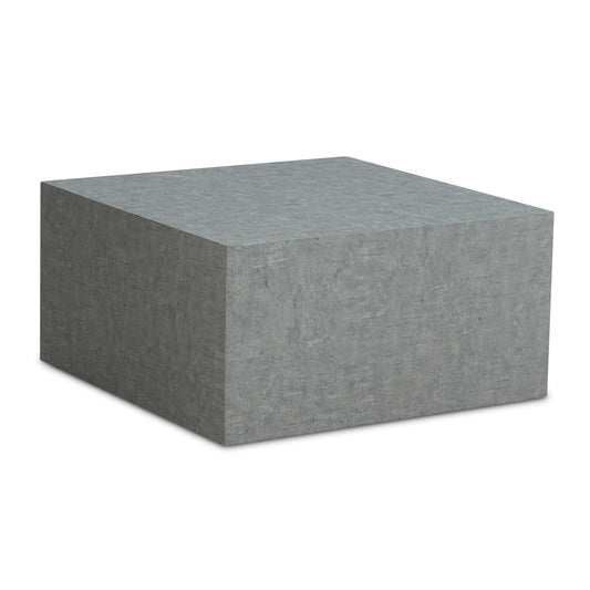 Couchtisch MONOBLOC 60x60x30 cm in Beton-Optik Grau, Design Wohnzimmertisch Cube Quadratisch, Lounge Sofatisch, Beistelltisch Würfel Form