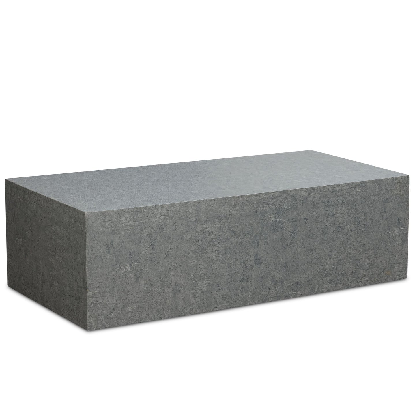 Couchtisch MONOBLOC 100x50x30 cm in Beton-Optik Grau, Design Wohnzimmertisch Cube Rechteckig, Lounge Sofatisch, Tisch Modern