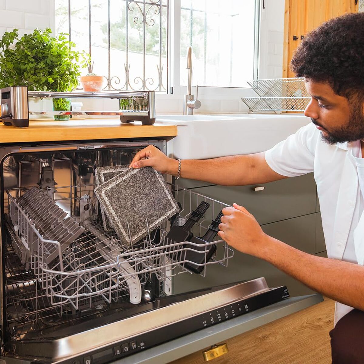 Raclette Inox Allstone 1400W Steinplatte 8 Pers. Schwarz